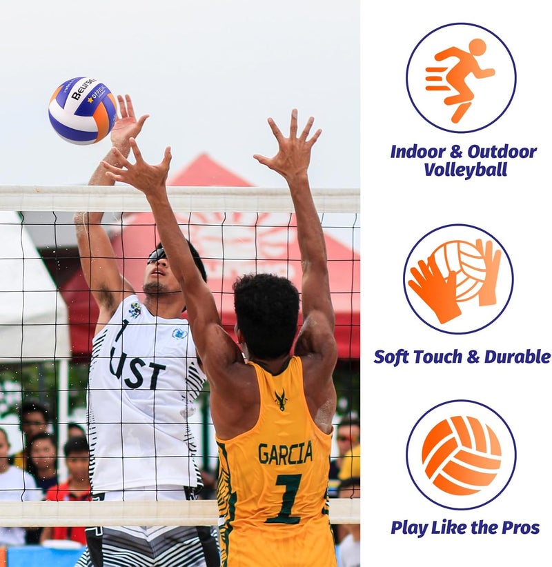 Beurseaf Volleyball, Soft Touch Beach Volleyball, Indoor Outdoor Volleyball for Beach Game Training, Official Size 5 - Image 4